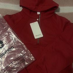 red half zip scuba sweater