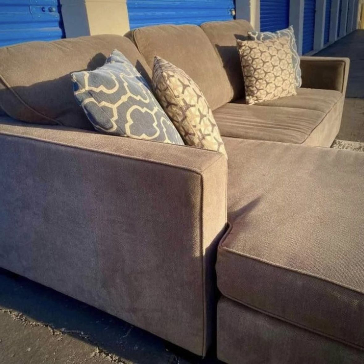 Gray Modern Reversible Sectional Sofa