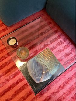 Glass coffee table