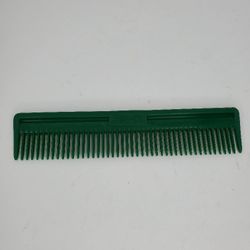 Vintage 8.5 inch Green Hard Plastic Comb Made In Hong Kong 