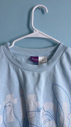 Disney Stitch Light Blue Graphic T-Shirt Size L