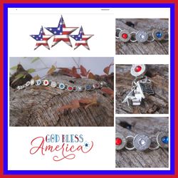 Authentic Patriotic Bullet Bracelet 