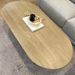 Oval Wood Coffee Table