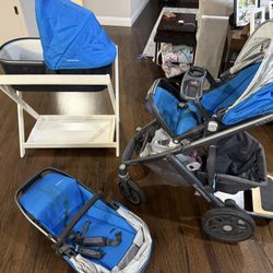 UPPAbaby Vista Stroller, Bassinet, Stand, Kickstand, And More!