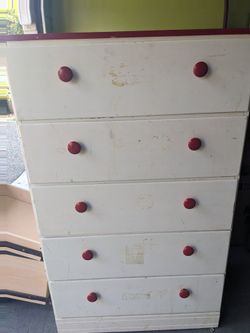 Tall wooden dresser
