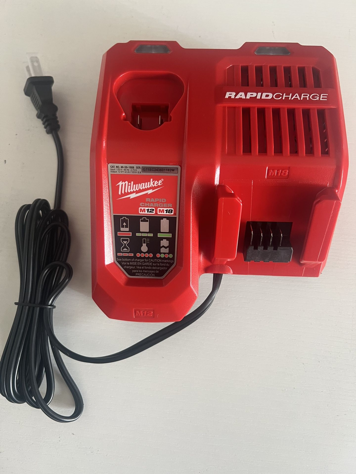 Milwaukee M18 M12 Rapid Charger