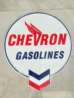 Antique Chevron Gasoline sign
