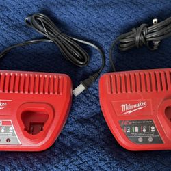 Milwaukee M12 Battery Chargers (2 Chargers)