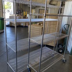 Industrial Grade Chrome Plated Wire Metal Racks Shelves