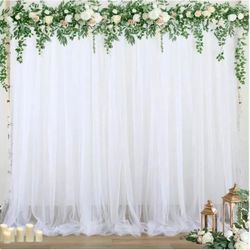 DASHAN 10x8ft Wedding Backdrop for Photography White Green Floral Flowers Garlan  Armproduct