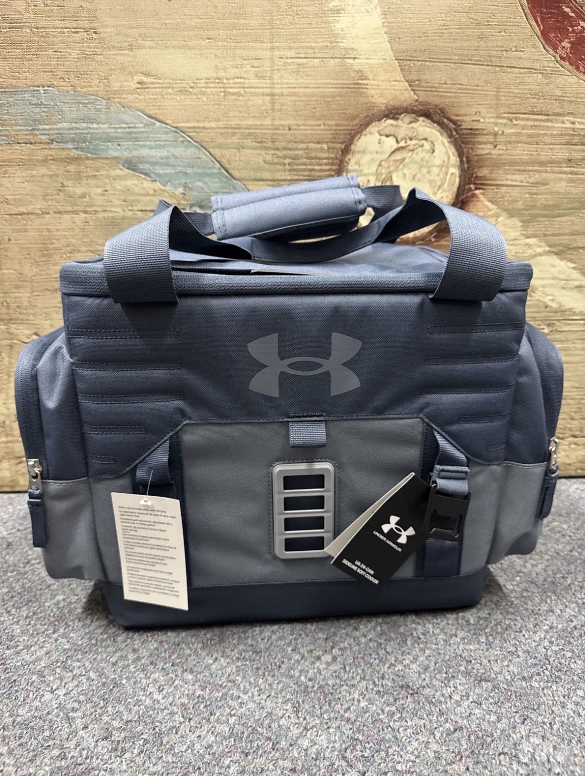 NEW! UNDER ARMOUR 24 CAN SIDELINE SOFT COOLER Blue insulated 11.5"H x 16"W x 10"
