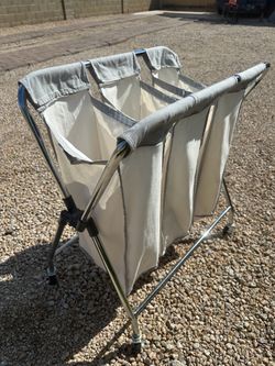 Real Simple Triple Laundry Sorter Heavy Duty 35” x 30 1/2” x 17”