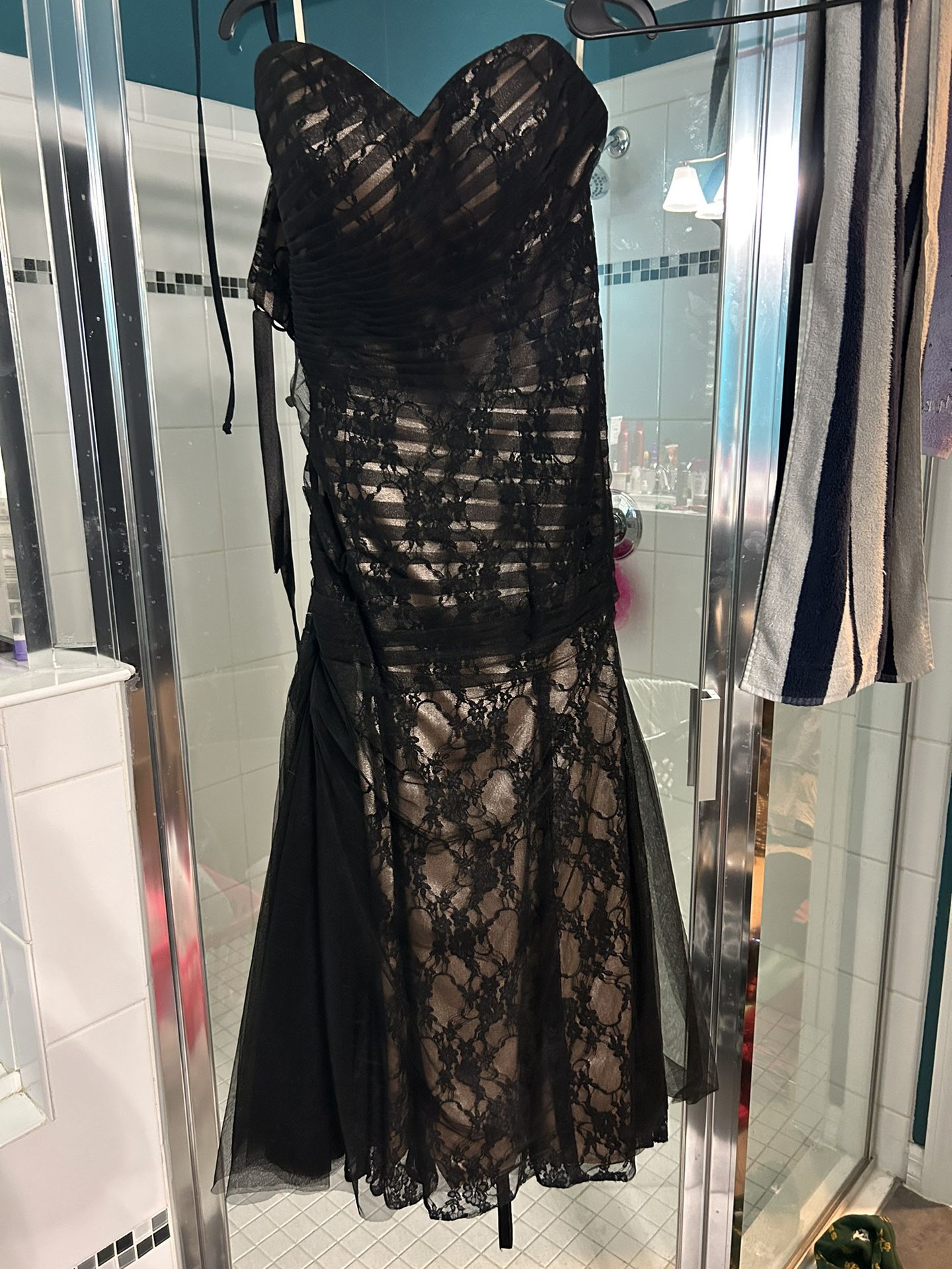 Black Lace Formal Dress.  