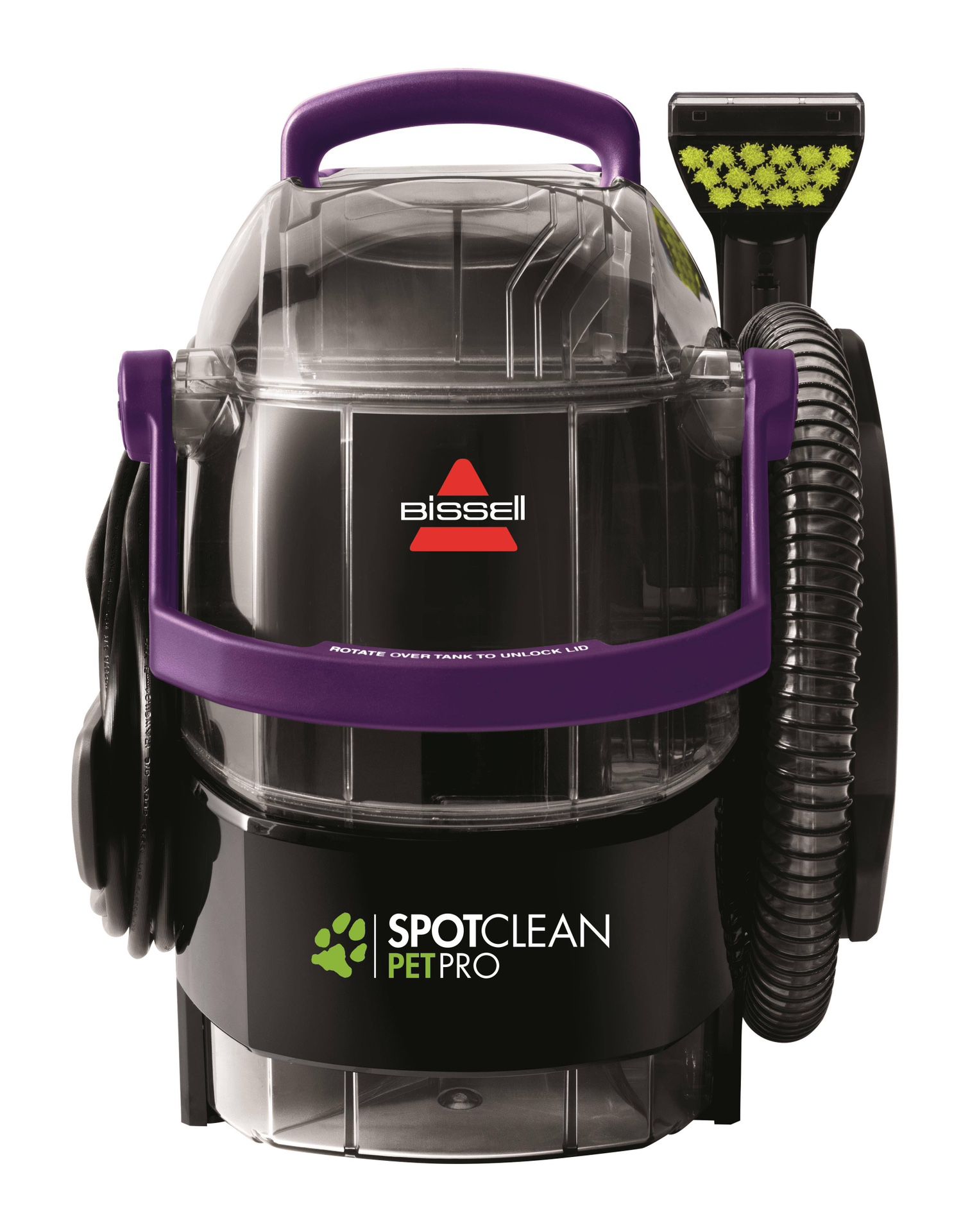 BISSELL SpotClean Pet Pro Portable Carpet Cleaner, Grapevine Purple, Black