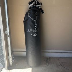 Punching Bag 100 Pounds With Boxing Gloves 