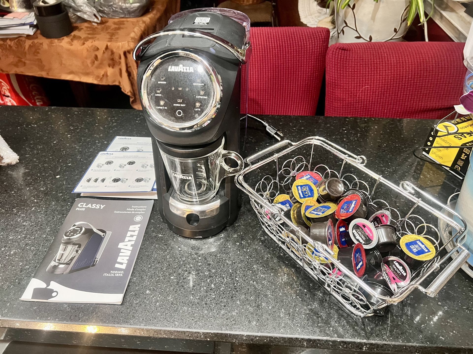 lavazza coffee machine with  extras 
