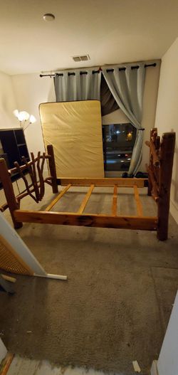 Full Size Bed Made With Real Tree