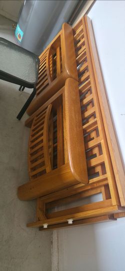 Solid Wood Bed Frame with Slatted Base