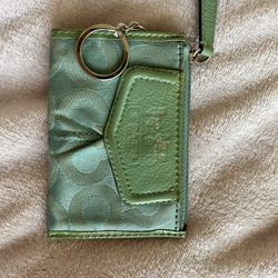Coach Teal Coin Purse 
