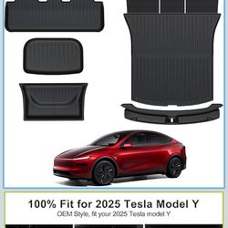 2025 Tesla Model Y All-Weather Floor Mats & Trunk Liner Full Set