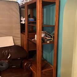 Large oak shelving unit