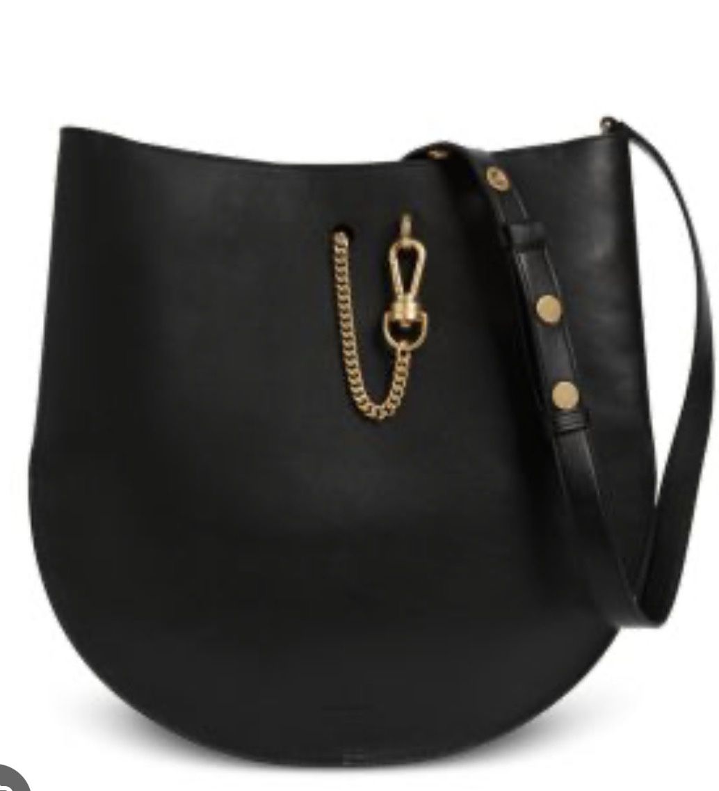 AllSaints Leather Hobo Bag In Black 