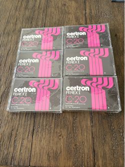 CERTRON  FEREX I   C-20 BLANK CASSETTE TAPES (6)(SEALED)
