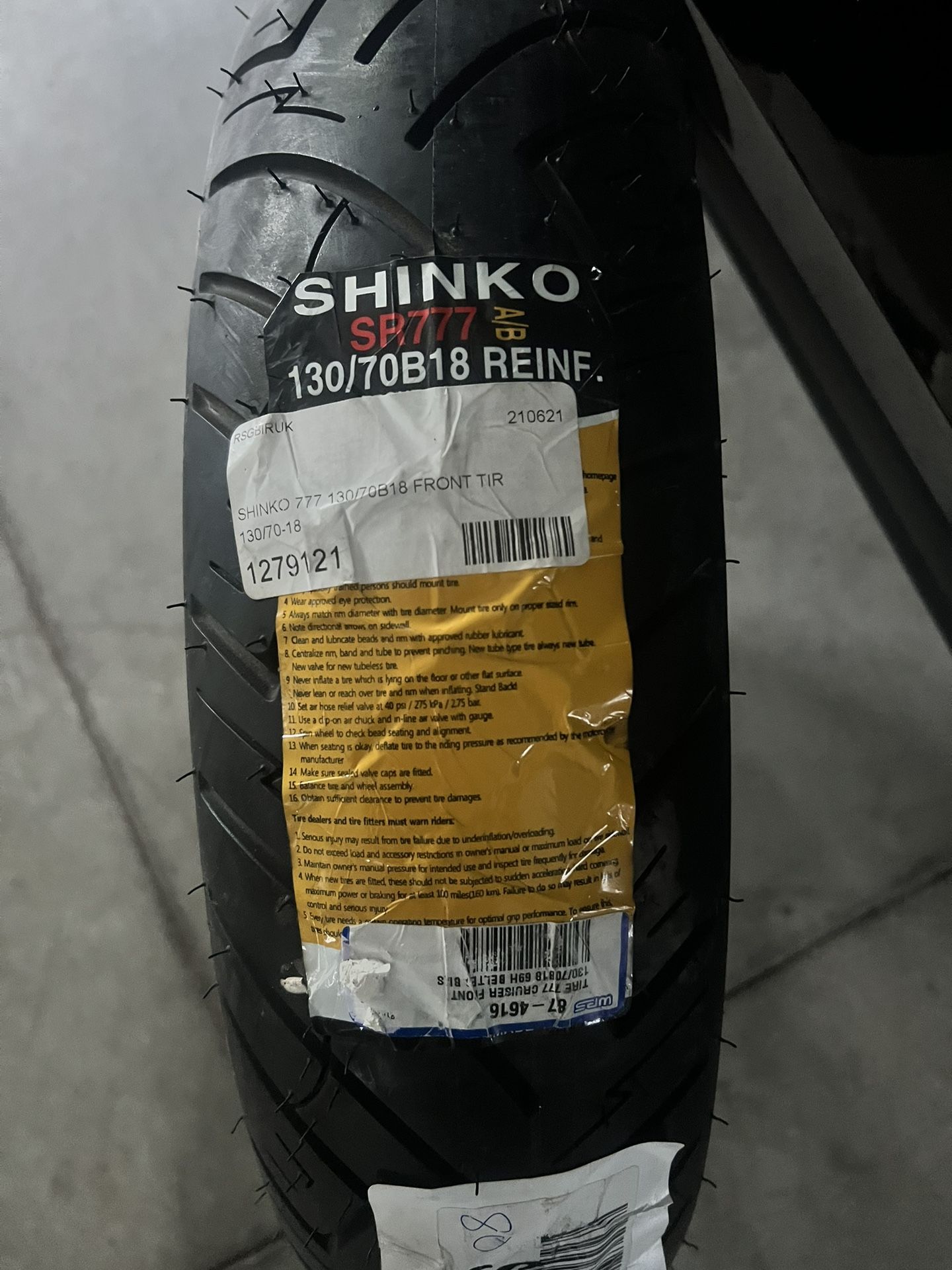 New Shinko SR777 Reinforced 130/70-18