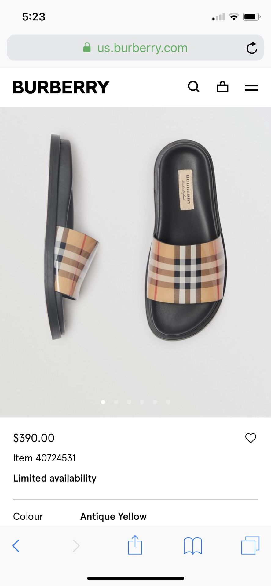 Burberry Vintage Sandals (New)