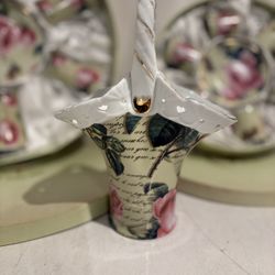 Elegant China Tea Set With Matching Vase