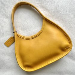 Rare Vintage Coach Ergo Mini Satchel Hobo Bag 9027 Yellow