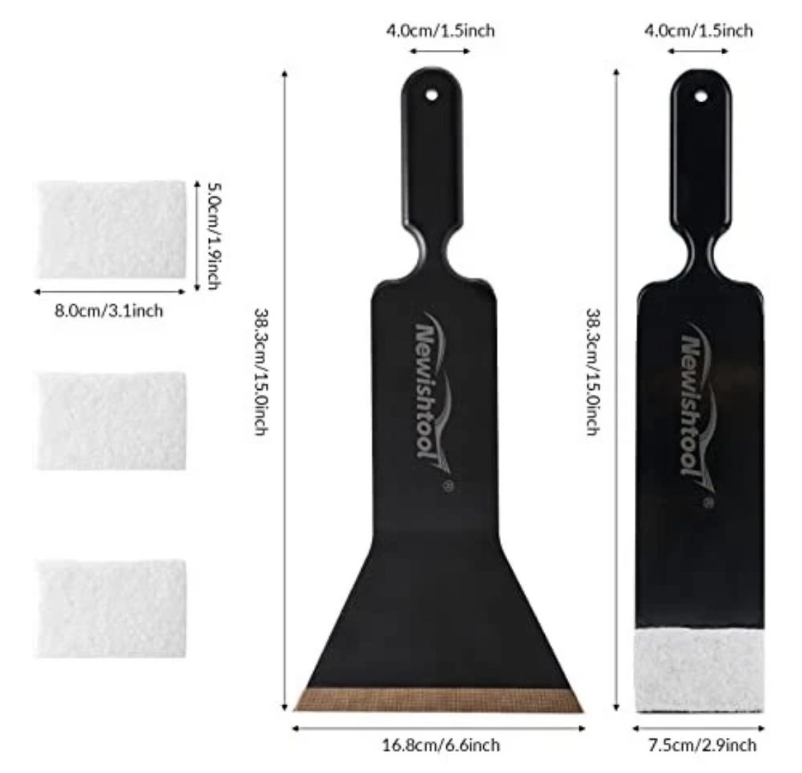 Window Tint Tools Bulldozer Squeegee Kit Wide Mouth & Scrubber Paddle Black New