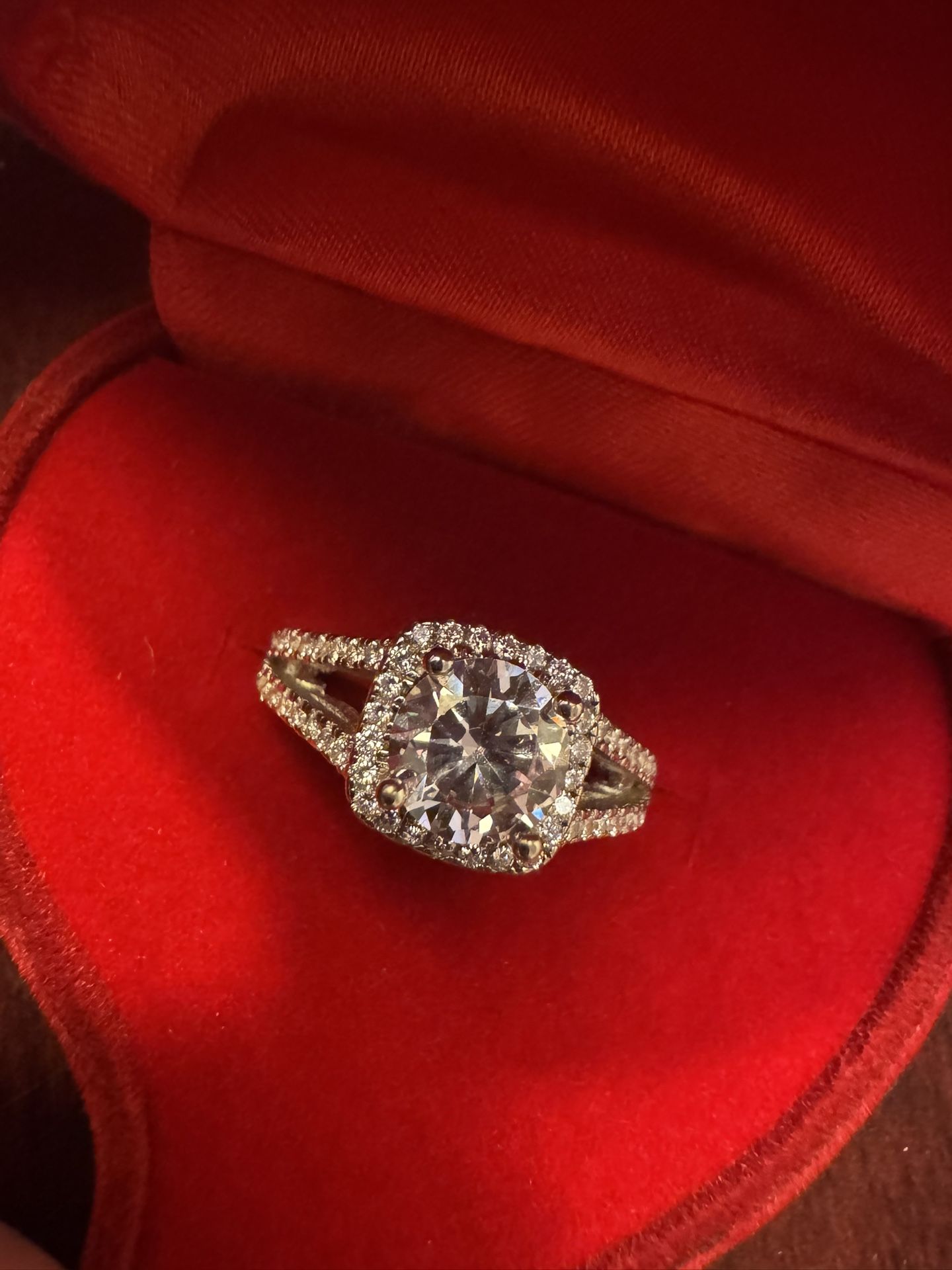Lab Created Sterling Silver Engagement Wedding Ring