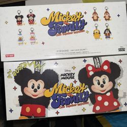 Popmart Disney Mickey Family Together Series Plush Keychain Sealed Case ( 8 Blind Boxes)