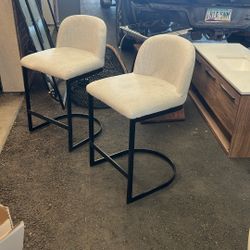 Light Gray Kitchen Bar Stool Island Stools Seating Chairs Set Of 2