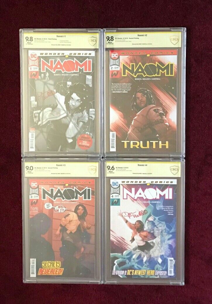 Naomi 1-4 signed and graded comic books