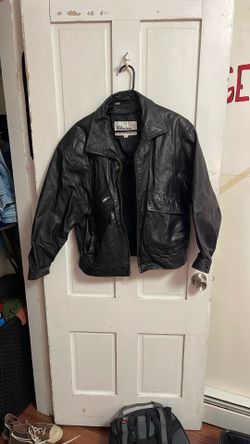 Black Leather Jacket - Wilson Suede And Leather