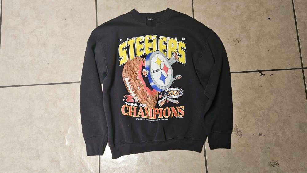 Vintage 1995 Pittsburgh Steelers AFC Champions Superbowl crewneck