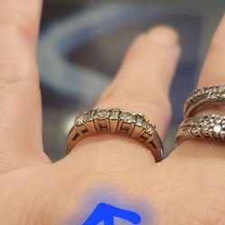 HALF CARAT 14kt WHT Gold DIAMOND RING Sz 5.25 Costco MESA