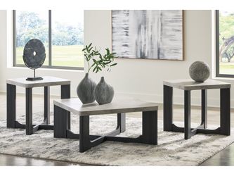 Sharstorm Two-Tone Gray Table (Set of 3)