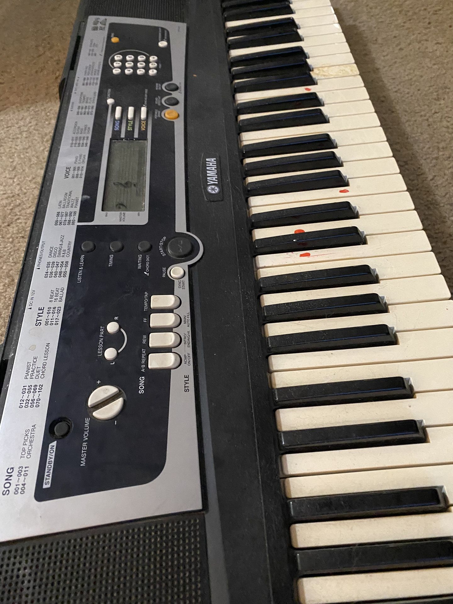 yamaha portatone electronic keyboard serial UBNB16370