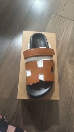 Project cloud  leather sandals