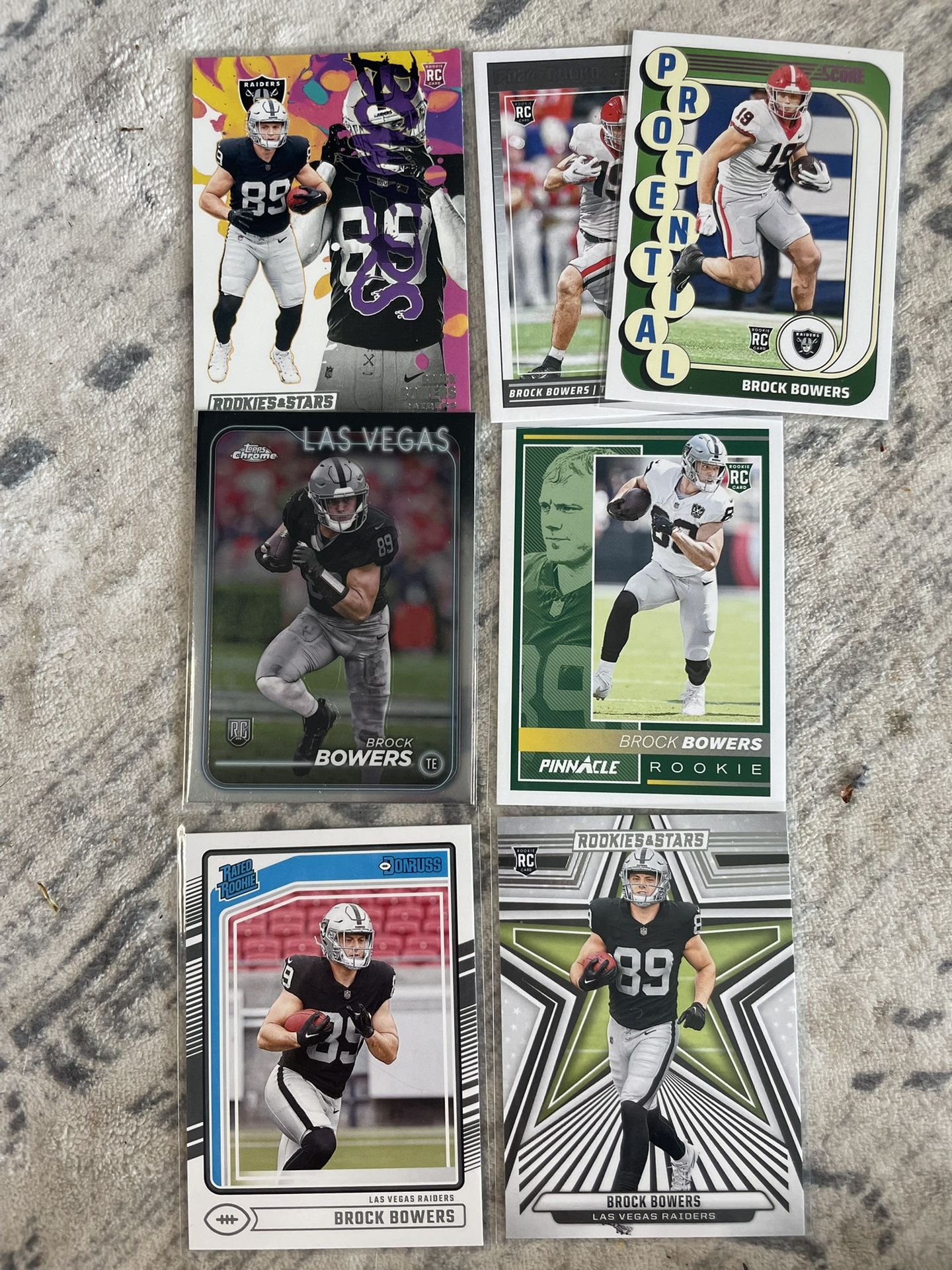 Brock Bowers Rookie Card Lot (7)