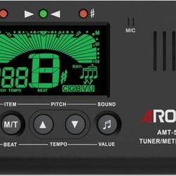 Aroma 3 in 1 Metronome Tuner for All Instruments - Guitar, Bass, Violin, Ukulele, Trumpet, Clarinet, Flute, Chromatic - Accurate Digital Tuner,