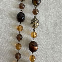 Vintage Faux Amber Necklace 