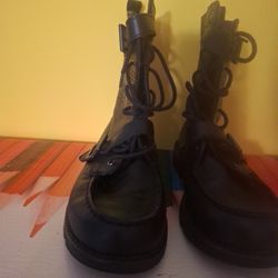 Polo Ralph Lauren Radbourne Black Leather Boots Youth Boys 6