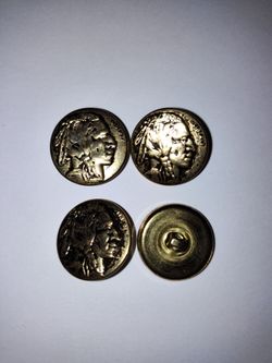 4 vintage Nickel head buttons