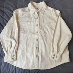 Brand New Levi's Women's Long Sleeve Orion Corduroy Button-Down Shirt Size Large