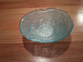 Aqua Glass Candy Dish