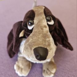 Applause Limited Edition Hush Puppies #4 Basset Hound Dog Velvet Bean Bag Plush